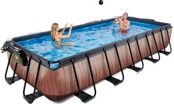 Above Ground Pools Exit: Baseinas EXIT Wood 540x250x100cm su stogeliu, kopėtėlėmis ir smėlio filtru