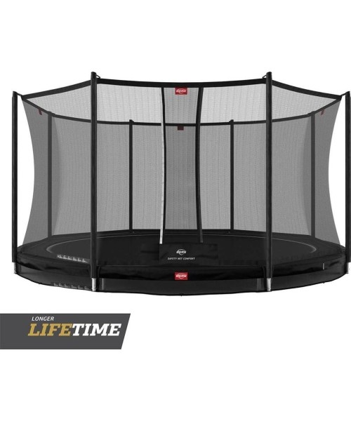 In-ground trampolines BERG: Trampoline BERG Favorit InGround 380 Black + Safety Net Comfort
