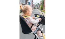Gloves & Helmets & Accessories : Vaikiškas vairas priekinei dviračio kėdutei QIBBEL, su žaislu, pilkas