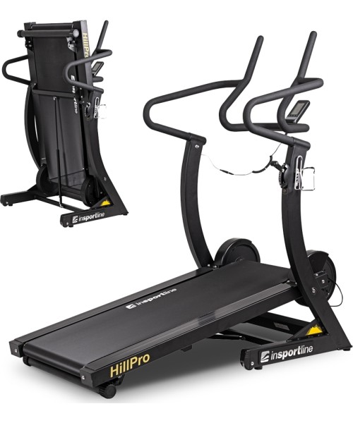 Treadmills inSPORTline: Bėgimo / ėjimo mechaninis takelis inSPORTline Hill Pro (įkalnė iki 13°/23,09%, iki 180kg)
