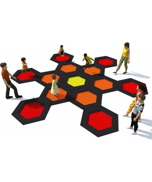 In-ground trampolines : Trampoline Inter-Play Hexo 13