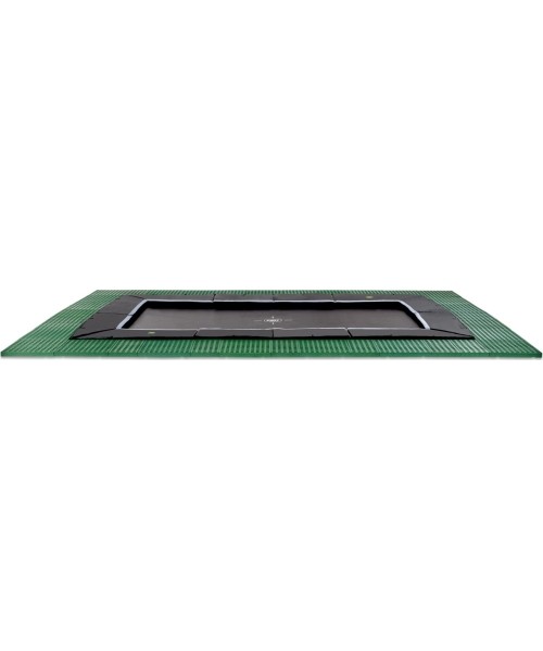 Įleidžiami batutai Exit: EXIT Dynamic ground level trampoline 275x458cm with Freezone safety tiles - black