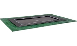 Įleidžiami batutai Exit: EXIT Dynamic ground level trampoline 275x458cm with Freezone safety tiles - black