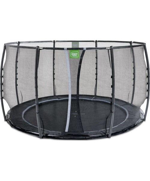 Įleidžiami batutai Exit: EXIT Dynamic ground level trampoline ø366cm with safety net - black