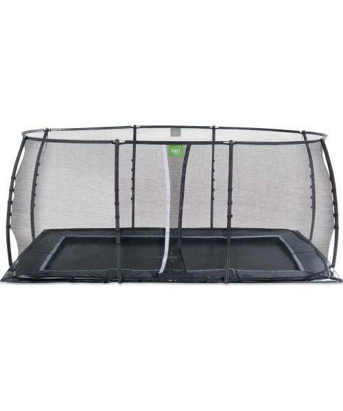 Įleidžiami batutai Exit: EXIT Dynamic ground level trampoline 305x519cm with safety net - black