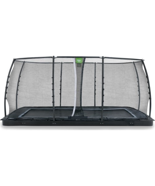 Įleidžiami batutai Exit: EXIT Dynamic ground level trampoline 305x519cm with safety net - black