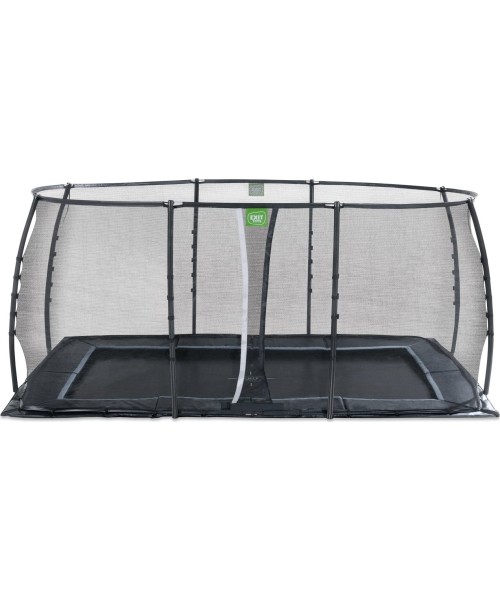 Įleidžiami batutai Exit: EXIT Dynamic ground level trampoline 275x458cm with safety net - black