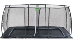 In-ground trampolines Exit: EXIT Dynamic ground level trampoline 275x458cm with safety net - black