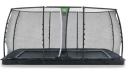 In-ground trampolines Exit: EXIT Dynamic ground level trampoline 275x458cm with safety net - black