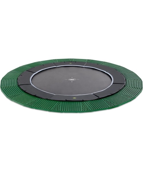 In-ground trampolines Exit: EXIT Dynamic ground level trampoline ø305cm with Freezone safety tiles - black