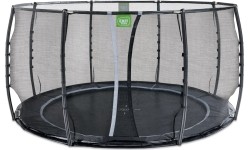In-ground trampolines Exit: EXIT Dynamic ground level trampoline ø427cm with safety net - black