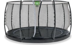 In-ground trampolines Exit: EXIT Dynamic ground level trampoline ø427cm with safety net - black