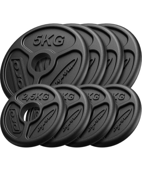 Steel Hamerton Plates Marbo Sport: Ketaus svorių komplektas Marbo, 30kg / 4x5kg + 4x2.5kg