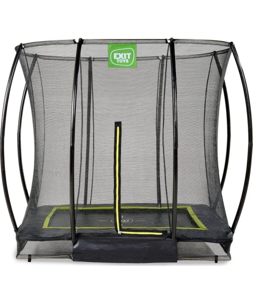 Įleidžiami batutai Exit: EXIT Silhouette ground trampoline 153x214cm with safety net - black