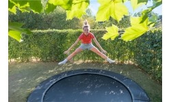 In-ground trampolines Exit: EXIT Dynamic ground level sports trampoline ø366cm - black