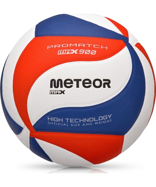 Volleyball Balls Meteor: tinklinio kamuolys max900 mėlynas/raudonas/baltas