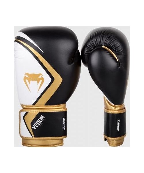 Boxing Gloves Venum: "Venum" bokso pirštinės Contender 2.0 - juodos/baltos-auksinės