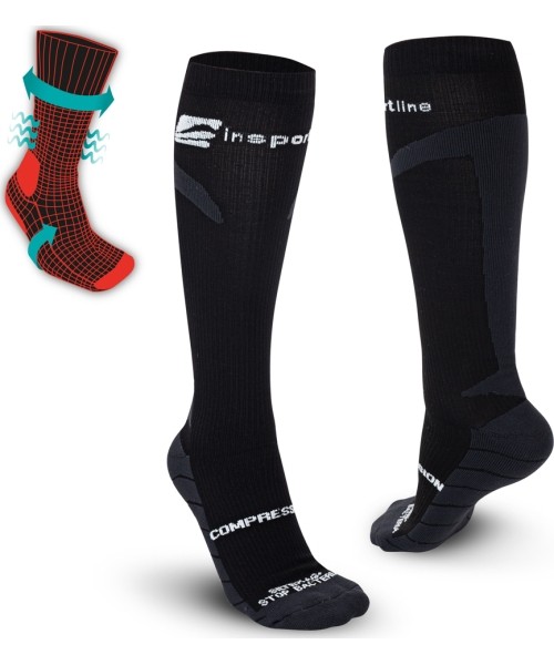 Compression Socks and Stockings inSPORTline: Kompresinės kojinės iki kelių inSPORTline Compleano AG+