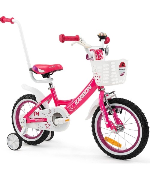 Children's and Junior Bikes : Dviratis Karbon Star ALU 14 pink