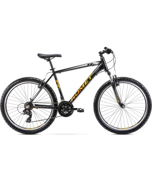 Dviračiai jaunimui ir suaugusiems Romet: Dviratis Romet Rambler R6.1 26" 2022 black-yellow