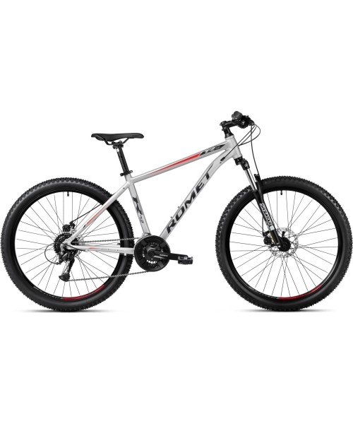 City Bikes Romet: Dviratis Romet Rambler R7.2 27.5" 2023 silver-red-grey