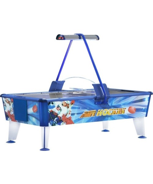 Table Hockey : "Airhockey Gold", 238x128x81 cm, mėlyna-balta, skirtas komerciniam naudojimui, monetų tikrintuvas į komplektą ...