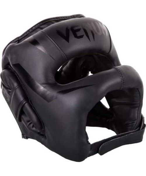 Bokso šalmai Venum: Bokso šalmas Venum Elite Iron - Black/Black