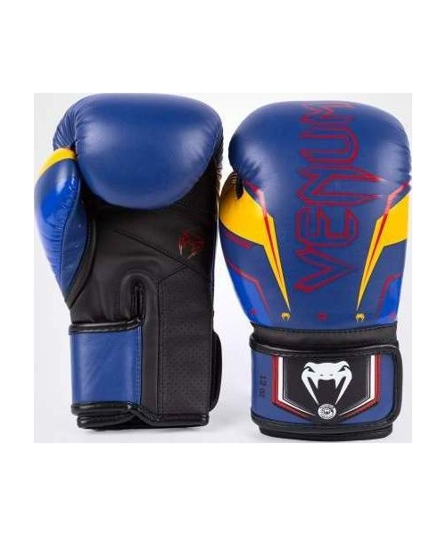 Boxing Gloves Venum: "Venum Elite Evo" bokso pirštinės - mėlynos/geltonos