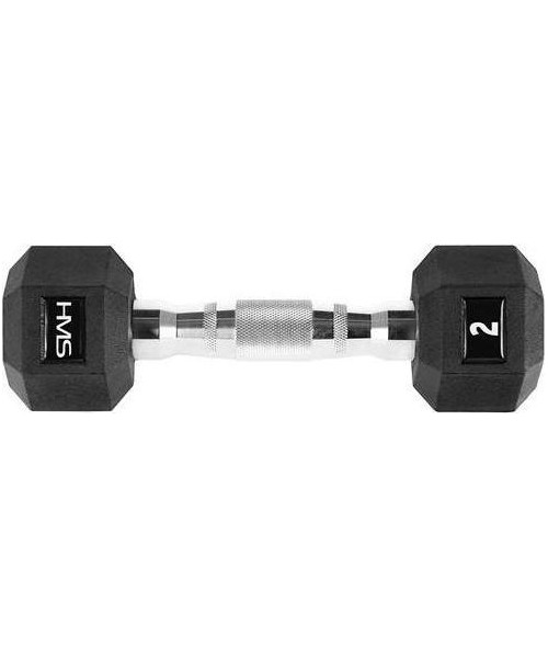 Rubber Dumbbells HMS: HEX PRO HANTELIAI HMS