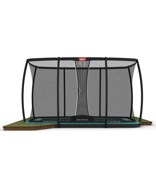 In-ground trampolines BERG: BERG Ultim Champion FlatGround 410 Green + Safety Net DLX XL