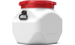 Išgyvenimo reikmenys ir jų rinkiniai BasicNature: Statinė BasicNature Wide Mouth Square 40L, balta