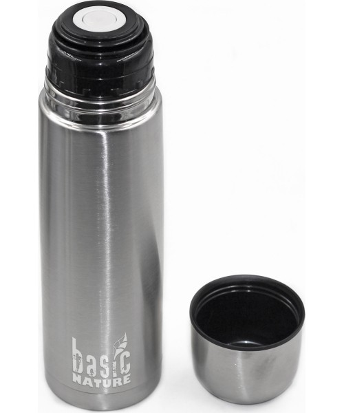 Termosai BasicNature: Termosas BasicNature Vacuum, 0.5L, nerūdijančio plieno