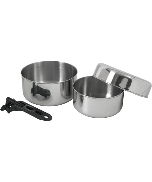 Indai BasicNature: Indų rinkinys BasicNature Stainless Steel Biwak 1