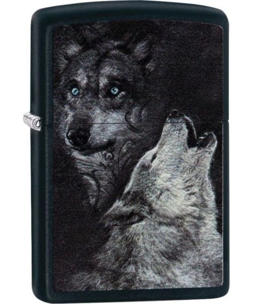 Išgyvenimo reikmenys ir jų rinkiniai : Zippo žiebtuvėlis "Pair of Wolves