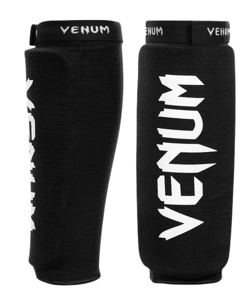 Leg Protection Venum: "Venum Kontact" blauzdų apsaugos be pėdos - juodos