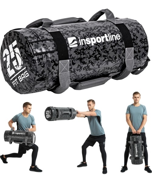 Jėgos maišai inSPORTline: Jėgos maišas su rankenomis inSPORTline FitBag Camu 25kg