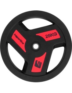 30 mm - HERK svoriai su padidintu atsparumu inSPORTline: Guma padengtas svoris 30mm inSPORTline Herk 25kg