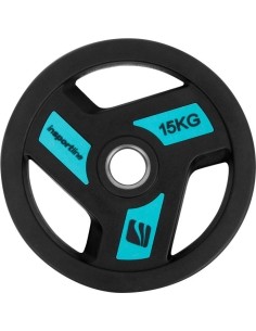 50 mm - HERK svoriai su padidintu atsparumu inSPORTline: Guma padengtas olimpinis svoris 50mm inSPORTline Herk 15kg