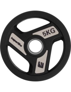 50 mm - HERK svoriai su padidintu atsparumu inSPORTline: Guma padengtas olimpinis svoris 50mm inSPORTline Herk 5kg