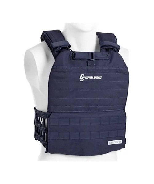 Svorinės liemenės Capital Sports: Pasunkinta liemenė Capital Sports Battlevest 2.0 2 x 4 kg – mėlyna