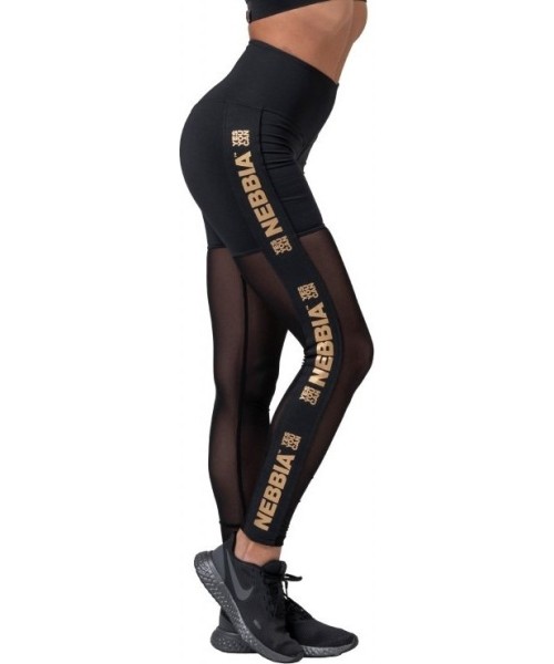 Women's Leggings Nebbia: Moteriškos tamprės Nebbia Gold Mesh 829