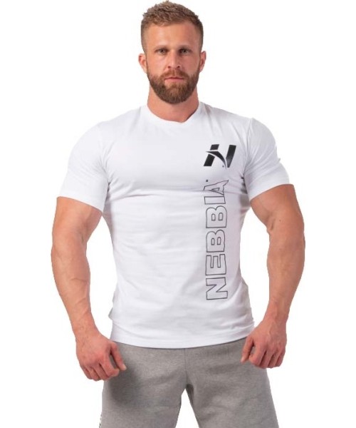 Men's Shirts with Short Sleeves Nebbia: Vyriški marškinėliai Nebbia Vertical Logo 293