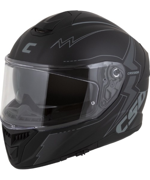 Viso veido šalmai Cassida: Motorcycle Helmet Cassida Integral GT 2.1 Flash Matte Black/Dark Gray