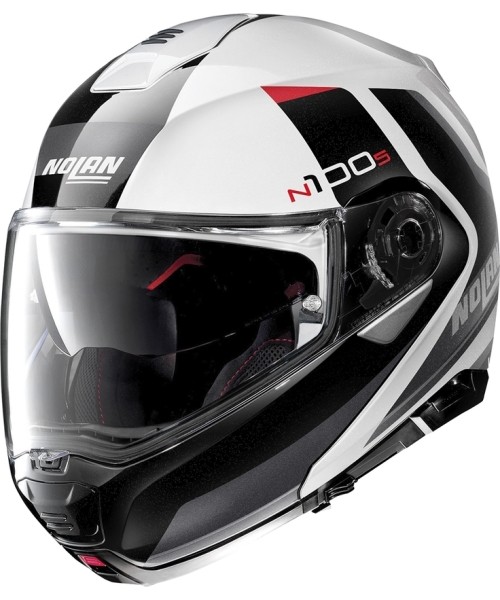 Moduliniai šalmai Nolan: Motorcycle Helmet Nolan N100-5 Hilltop N-Com P/J