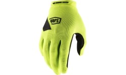 Vyriškos dviračių pirštinės 100%: Dviračių/Motokroso pirštinės 100% Ridecamp Fluo Yellow