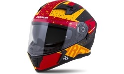 Viso veido šalmai Cassida: Motociklininko šalmas Cassida Integral 3.0 DRFT Matinis oranžinis/juodai raudonas/juodas/baltas