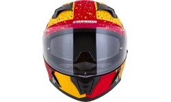 Viso veido šalmai Cassida: Motociklininko šalmas Cassida Integral 3.0 DRFT Matinis oranžinis/juodai raudonas/juodas/baltas