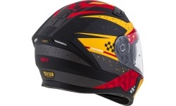 Viso veido šalmai Cassida: Motociklininko šalmas Cassida Integral 3.0 DRFT Matinis oranžinis/juodai raudonas/juodas/baltas