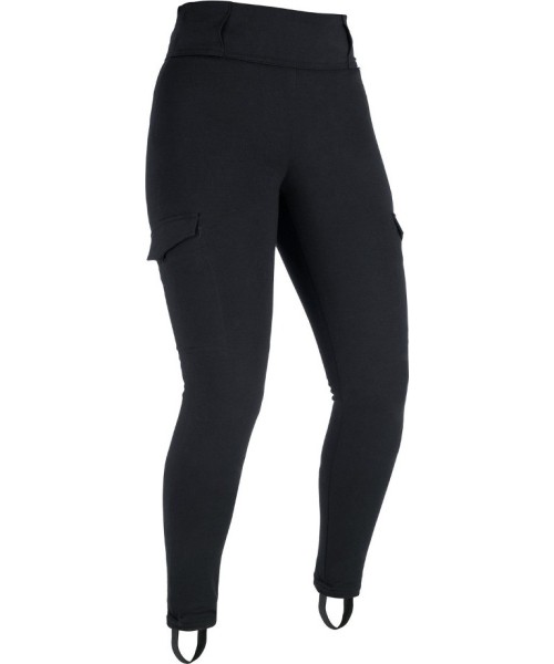 Moteriškos tekstilinės motociklininkų kelnės Oxford: Short Women’s Motorcycle Leggings Oxford Super Cargo Black