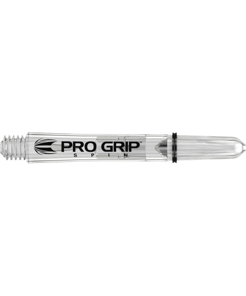 Velenai Target: Dart Shafts Target Pro Grip Spin Clear Intermediate - 3 x 3 pakuotės